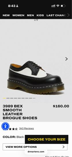 Dr Marten 3989 BEX SMOOTH LEATHER BROGUE SHOES