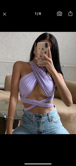 Sexy Purple Wrap Top