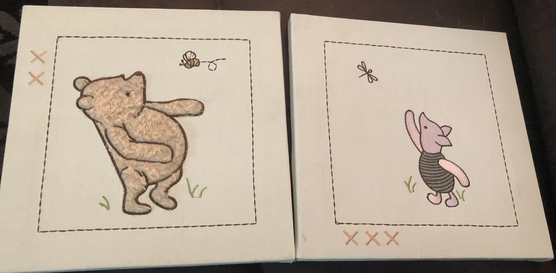 Winnie the Pooh: My Friend Pooh 2pc. Canvas Wall Art by Disney Baby- Sage/Ivory