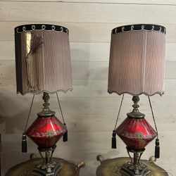 Set  Of Large Antique Lamps 