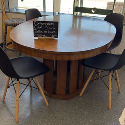 Contemporary Oval Dining Room Table With No Leaves