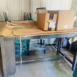 Grey Bar Top Table 
