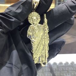 10k Gold San Judge Pendant 2” Inch Tall Available In Stock ..