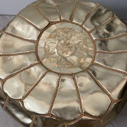 Gold Morrocan Ottoman 