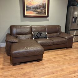FREE DELIVERY- Ital Sofa 2-Piece Leather Sectional Sofa 