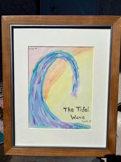 Original Watercolor Painting – “The Tidal Wave” | Framed Fine Art