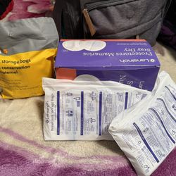 Box Of Nursing Pads And Breast milk Storage Bags