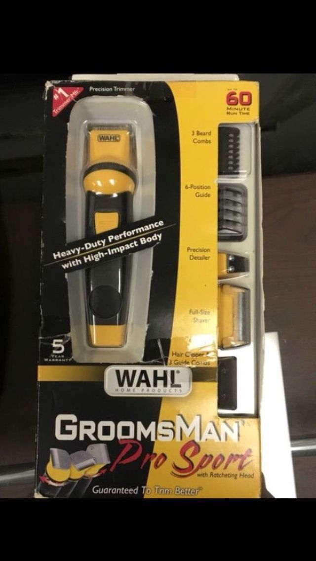 WAHL Corded Rechargeable GroomsMan Pro Sport 14-piece Groomer Trimmer 9953-1301