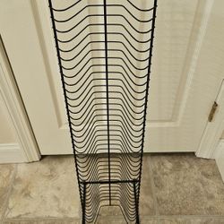 Metal Black DVD / CD Tower Storage Rack Floor Stand Holds 42-45 31”