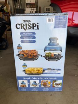 Ninja Portable Glass Air Fryer 5-in-1 Cooking System 3 Containers & Cover