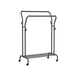 Wanted double rod clothing rack with wheels