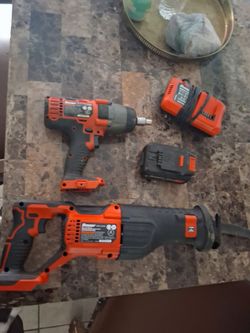 20v Bauer Impact Wrench and Reciprocating Saw with  Charger
