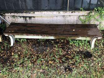 Wood bench 74 x15”