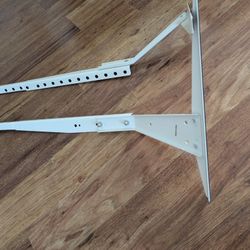 Universal Tabletop TV Stand Legs – Adjustable Height (White)