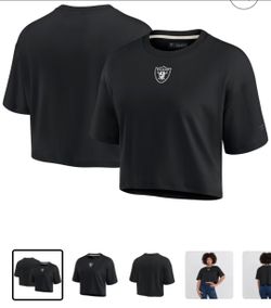 Women's Las Vegas Raiders Fanatics Black Elements Super Soft Boxy Cropped T-Shirt