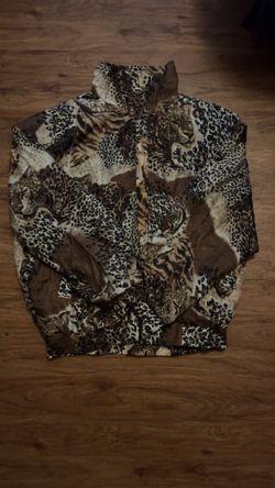 Fuda International Silk Animal Print Jacket