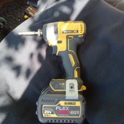 Dewalt 2p Volt Max Xr Impact Driver W/ 60 Volt Max Battery And Charger