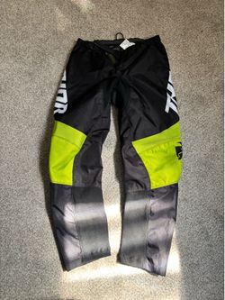 Thor Motocross Pants – Men's Size 30 – Black/Gray/Acid Green