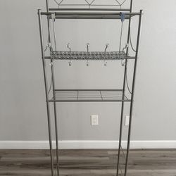 Bathroom 3 Tier Shelf With Towel Hook 