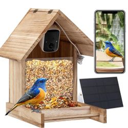 Smart Bird Feeder with Camera and Solar Panel