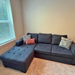 Blue Sectional couch with storage (Delivery available!)