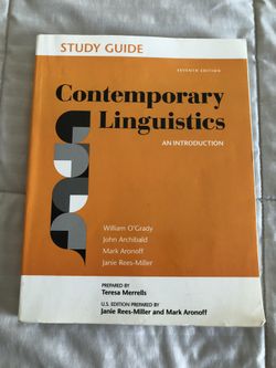 Contemporary Linguistics, An Introduction. Study guide. 7th ed.