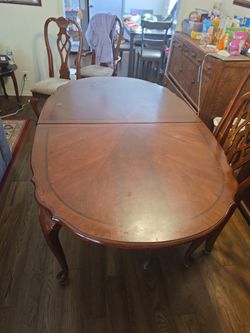 Wood table with leaf