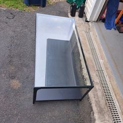 2ftx4ft Glass Table With Metal Frame