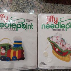 JIFFY NEEDLEPOINT CHRISTMAS KITS (2)