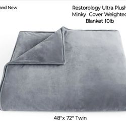 Brand New Restorology Ultra Plush Minky Weighted Blanket 