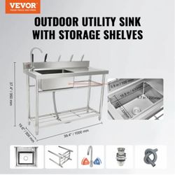 Outdoor utility sink