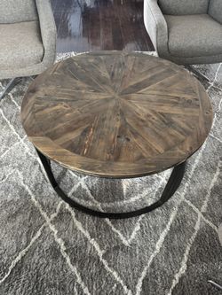 Rustic Round Coffee Table