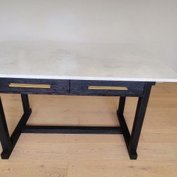 Marble-top island table