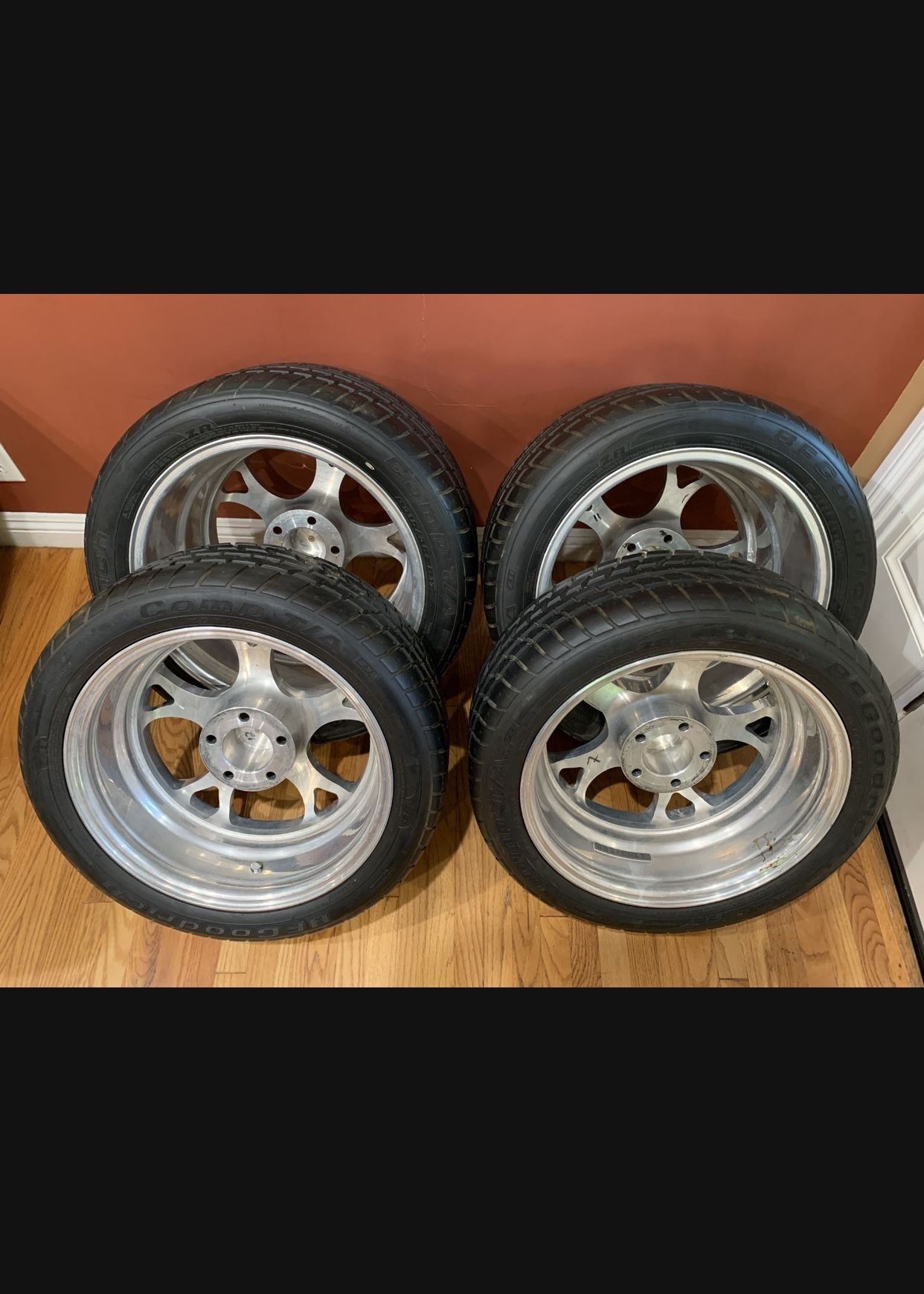 Budnik Billet Polished Aluminum Pro Touring Rims Racing Rims Wheels Wheel set Tires