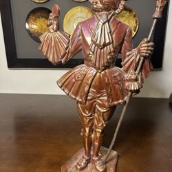 Antique cast iron fireplace companion set holder