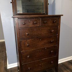 Vintage Dresser With Mirror