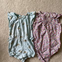 2 baby bgosh rompers size 24 months