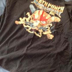 Official Dual Sided Bought At Concert Size 2XL Megadeath/5 Finger Death Punch Dual Sided Concert Collector T-shirt 👕 