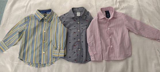 3 Toddler Button-Up Shirts, Size 2T