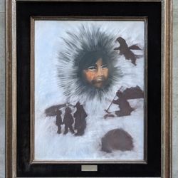 Original Artist Wiley "Eskimo Shadows" Painting Culture Spiritual Russia SI AK
