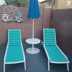 Two Piece POLY WOOD Lounge Chaises