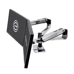 Ergotron LX Dual Monitor Arm Side-by-Side Desk Mount Polished Aluminum VESA