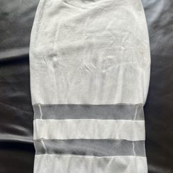 cream pencil skirt (new)