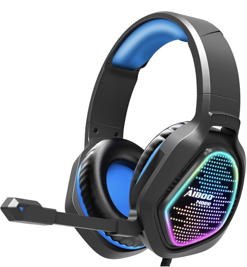Gaming Headset with Mic, PS4 Headset with Noise Canceling, Stereo Surround