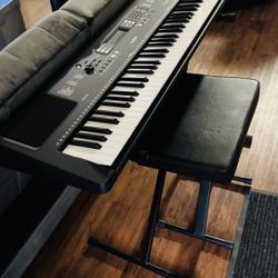 Yamaha Keyboard With Stand And Stool
