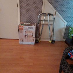 Brand New Bedside Commode and Tall Walker 