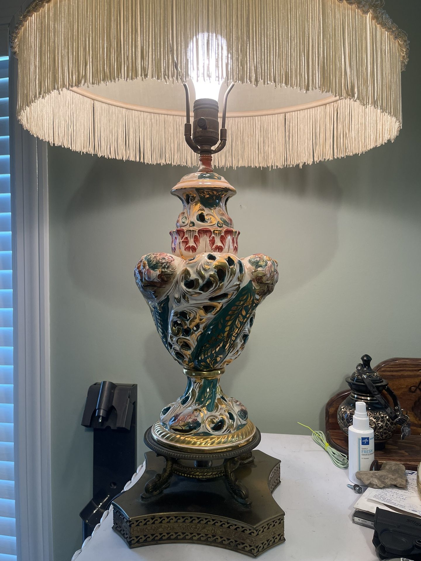 Signed & Numbered Vintage Capodimonte Lamp