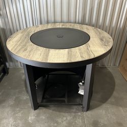 Hampton Bay 25 in. W 45000 BTU Steel Propane Outdoor Fire Pit Table **SEE DESCRIPTION**