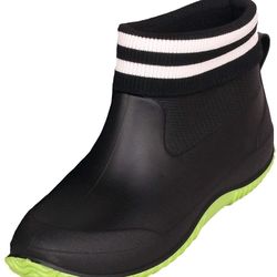 Size 10 Women/8.5 Men : SMajong Rain Boots for
Women Waterproof Garden Shoes Men Anti Slip Rubber
Ankle Boots Car Wash Shoes Women's Rain Footwear