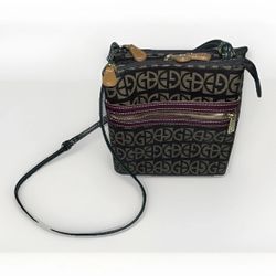 Giani Bernini Monogram Block Signature Crossbody Bag Brown Messenger Bag Strap 